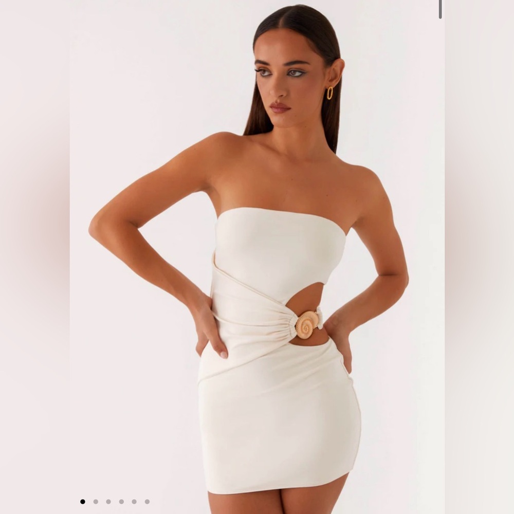 Peppermayo Exclusive - So Iconic Mini Dress - Ivory